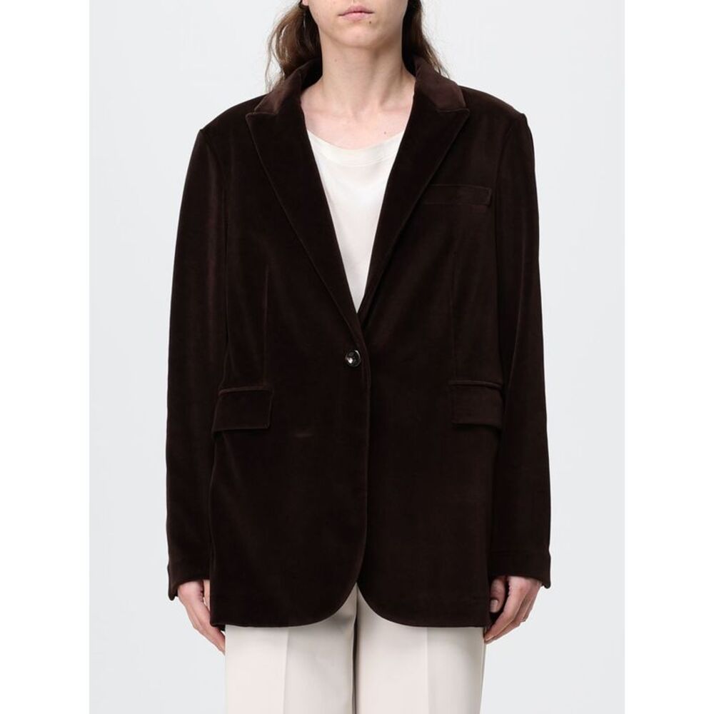 Circolo 1901 Women Single-Breasted Velvet Blazer Circolo 1901 With Peak Lapels